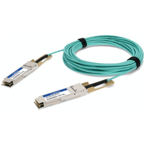 AddOn Networks JNP-100G-AOC-12M-AO InfiniBand/fibre optic cable 472.4" (12 m) QSFP28 Aqua color