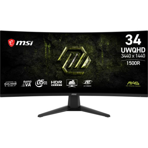 MSI MAG 346CQDF E20 computer monitor 34" 3440 x 1440 pixels UltraWide Quad HD LCD Black
