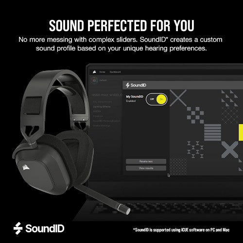 Corsair HS80 MAX Headset Wireless Head-band Gaming Bluetooth Black