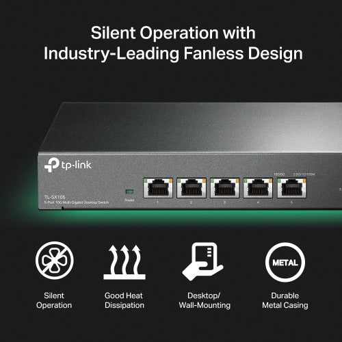 TP-Link TL-SX105 network switch Unmanaged 10G Ethernet (100/1000/10000) Black