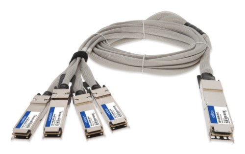 AddOn Networks CAB-O-4Q-400G-2M-AO InfiniBand/fibre optic cable 78.7" (2 m) OSFP 4x QSFP56 DAC Gray, Silver