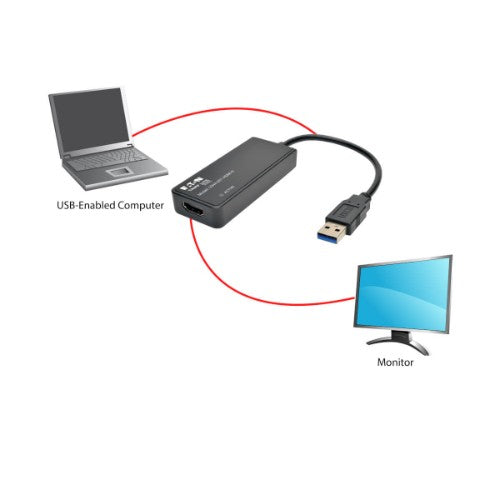 Tripp Lite U344-001-HDMI-R USB graphics adapter Black