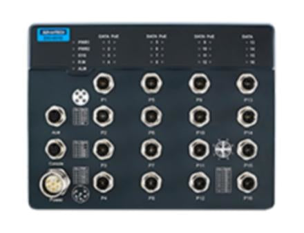 Advantech EKI-9516G-4GMPX Managed Gigabit Ethernet (10/100/1000) Power over Ethernet (PoE) Black
