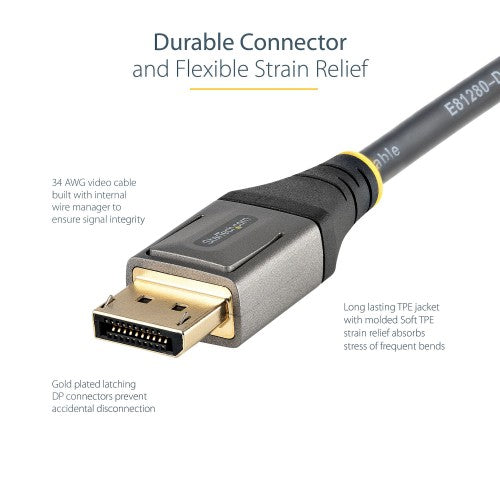 StarTech.com DP14VMM3M DisplayPort cable 118.1" (3 m) Gray, Black