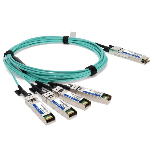 AddOn Networks ADD-QCISPA-O3M InfiniBand/fibre optic cable 118.1" (3 m) QSFP+ 4x SFP+ Aqua color