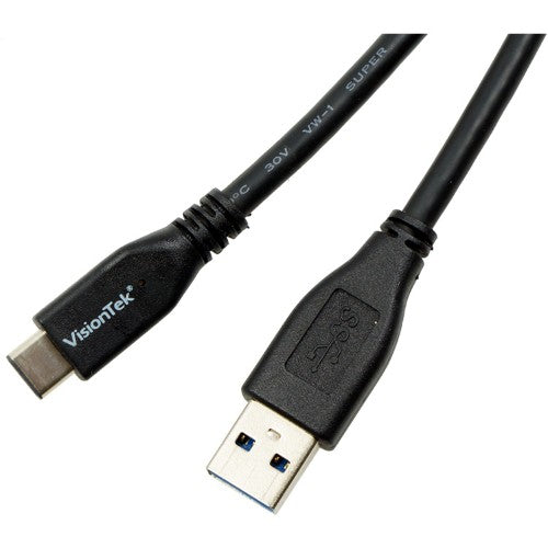 VisionTek USB 3.1 1m USB cable USB 3.2 Gen 2 (3.1 Gen 2) 39.4" (1 m) USB C USB A 10 Gbit/s Black