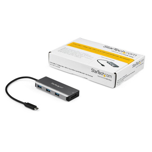 StarTech.com HB31C3ASDMB laptop dock/port replicator USB 3.2 Gen 2 (3.1 Gen 2) Type-C Black, Gray