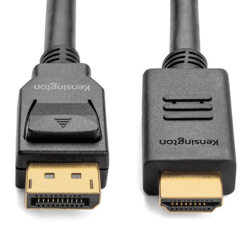 Kensington DisplayPort 1.2 (M) to HDMI (M) Passive Unidirectional Cable, 6ft