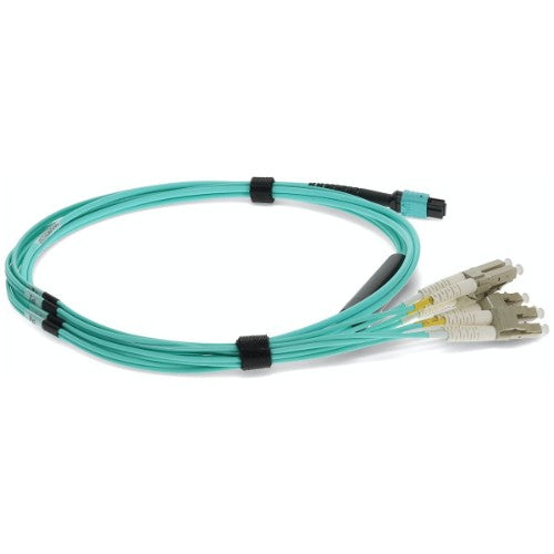AddOn Networks ADD-MPO-4LC0-5M5OM4LZ fiber optic cable 78.7" (2 m) 8x LC LOMM OM4 Aqua color