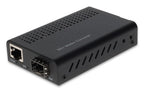 AddOn Networks 10/100/1000Base-TX(RJ-45) to Open SFP Port Mini Media Converter w/US power supply network media converter 1000 Mbit/s Multi-mode, Single-mode Black