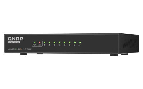 QNAP QSW-1108-8T-R2-US network switch Unmanaged 2.5G Ethernet (100/1000/2500) Desktop Black