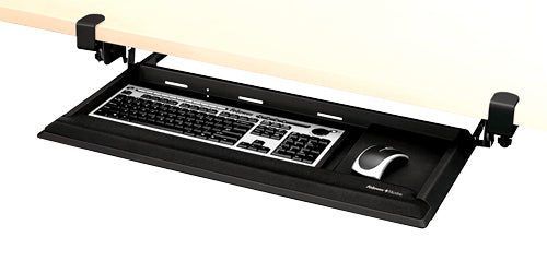 Fellowes Designer Suites DeskReady Keyboard Drawer Black Plastic