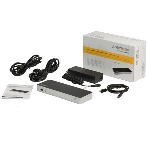 StarTech.com DK30CHDDPPD laptop dock/port replicator Wired USB 3.2 Gen 1 (3.1 Gen 1) Type-C Black, Silver