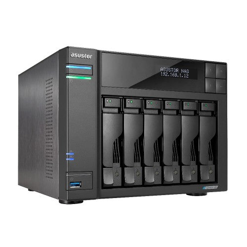Asustor LOCKERSTOR 6 Gen2 NAS Desktop Intel® Celeron® N5105 8 GB DDR4 HDD ADM Black