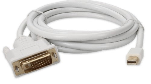 AddOn Networks MDP2DVIDMM6W video cable adapter 72" (1.83 m) Mini DisplayPort DVI-D White