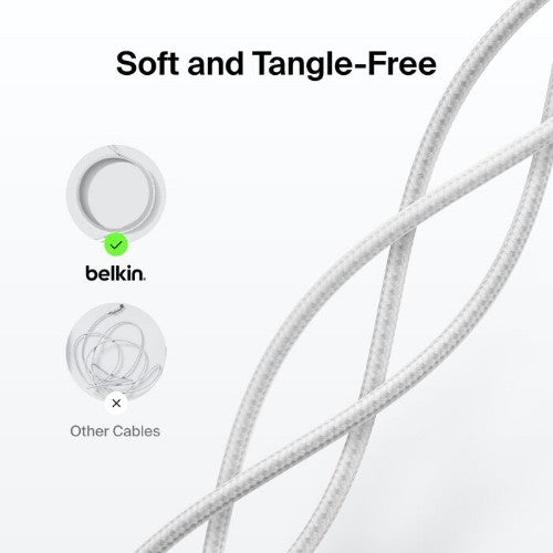 Belkin BoostCharge Pro USB cable USB 2.0 118.1" (3 m) USB C White