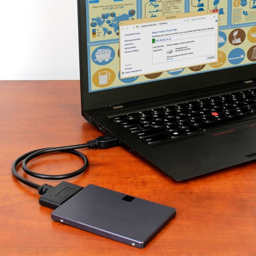 StarTech.com USB312SAT3CB cable gender changer USB 3.1 A SATA 7+15 pin Black