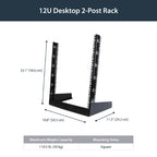 StarTech.com RK12OD rack cabinet 12U Freestanding rack Black
