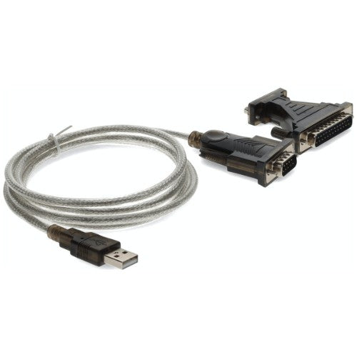 AddOn Networks USB2DB25 serial cable Silver 59.8" (1.52 m) USB Type-A D-sub (DB-25)