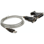 AddOn Networks USB2DB25 serial cable Silver 59.8" (1.52 m) USB Type-A D-sub (DB-25)