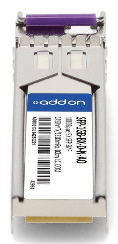 AddOn Networks SFP-1GB-BX-D-N-AO network transceiver module Fiber optic 1000 Mbit/s