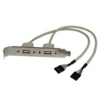 StarTech.com USBPLATE cable gender changer 2 x IDC 2 x USB A Silver