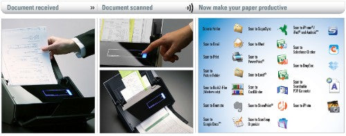 Fujitsu ScanSnap iX500 Flatbed scanner 1200 x 1200 DPI A4 Black