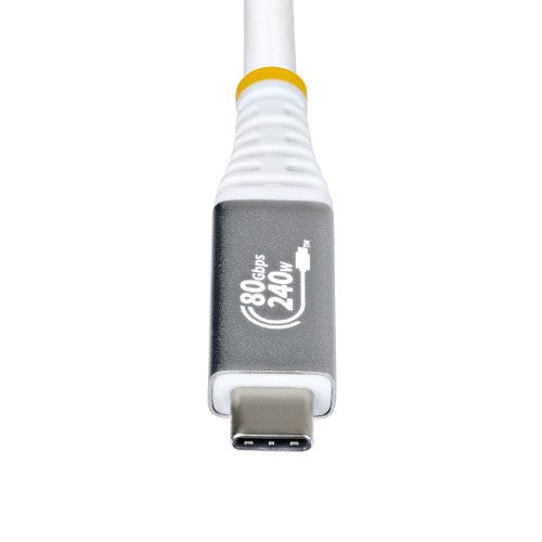 StarTech.com CC18IN80GUSB4CABLEW USB cable USB4 Gen 4x2 19.7" (0.5 m) USB C White
