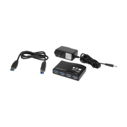 Tripp Lite U360-004-R interface hub 5000 Mbit/s Black