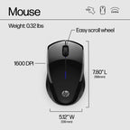 HP X3000 Black G3 Wireless Mouse