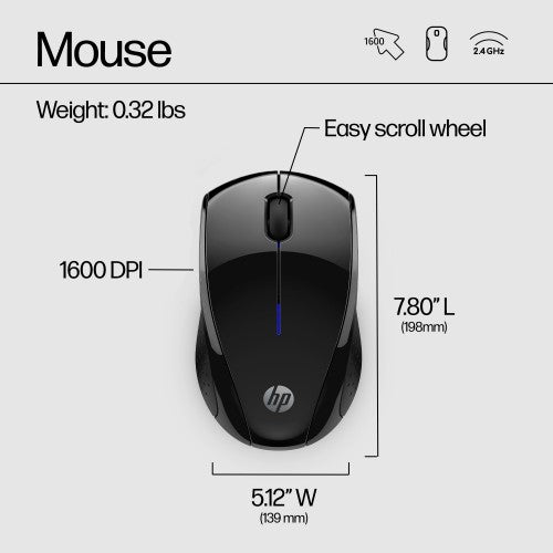 HP X3000 Black G3 Wireless Mouse