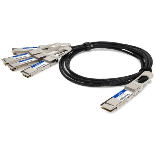 AddOn Networks QDD4QSFP56400CU2M-AO InfiniBand/fibre optic cable 78.7" (2 m) QSFP-DD 4x QSFP56 Black, Metallic