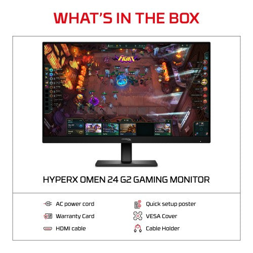 HyperX OMEN 23.8 inch FHD 180Hz Gaming Monitor - OMEN 24 G2