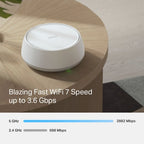 TP-Link DECO BE25(1-PACK) mesh wi-fi system Dual-band (2.4 GHz / 5 GHz) Wi-Fi 7 (802.11be) White 2 Internal