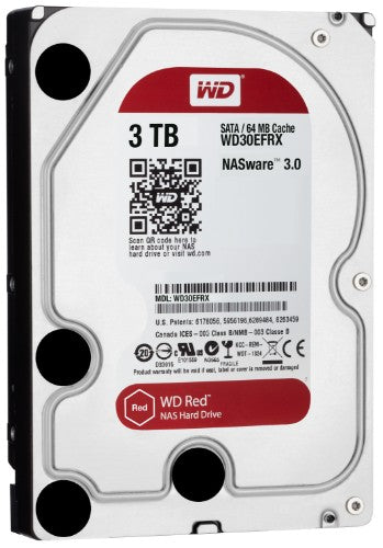 Western Digital Red internal hard drive 3 TB 5400 RPM 64 MB 3.5" Serial ATA III