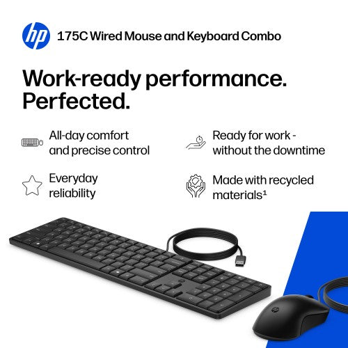 HP 175C Wired Mouse and Keyboard Combo