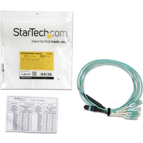 StarTech.com MPO8LCPL2M InfiniBand/fibre optic cable 78.7" (2 m) MPO/MTP 8x LC Aqua color