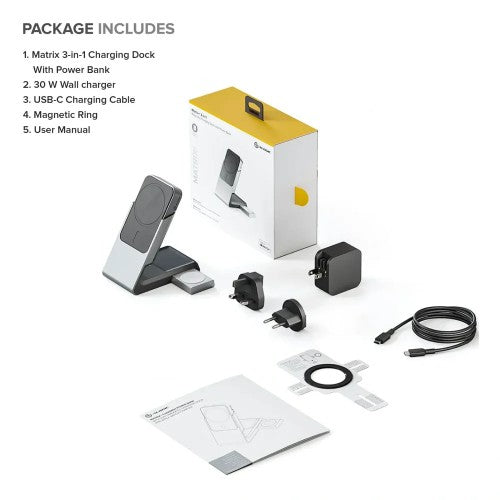 ALOGIC Matrix+ 3-in-1 5000 mAh Wireless charging Black, Silver