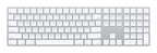 Apple MXCJ3LL/A keyboard Universal Bluetooth QWERTY US English Silver, White