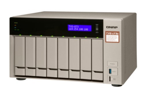 QNAP TVS-873e NAS Tower AMD Embedded R-Series SoC RX-421BD 4 GB DDR4 QNAP Turbo System Gold