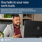 Poly Voyager Free 60 UC Carbon Black Earbuds +BT700 USB-A Adapter +Basic Charge Case