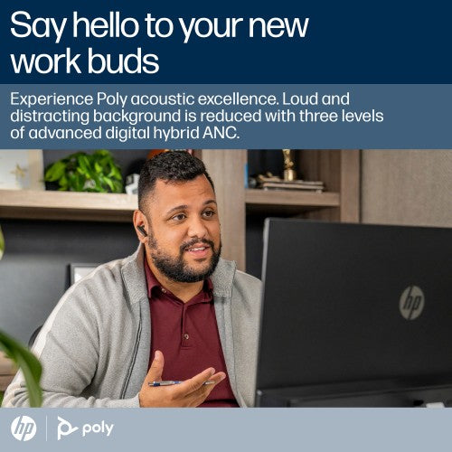 Poly Voyager Free 60 UC Carbon Black Earbuds +BT700 USB-A Adapter +Basic Charge Case