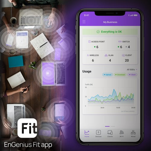 EnGenius EWS2910P-FIT network switch Managed L2+ Gigabit Ethernet (10/100/1000) Power over Ethernet (PoE) Black