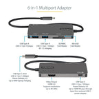 StarTech.com DKT30CHSDPD laptop dock/port replicator Wired Gray