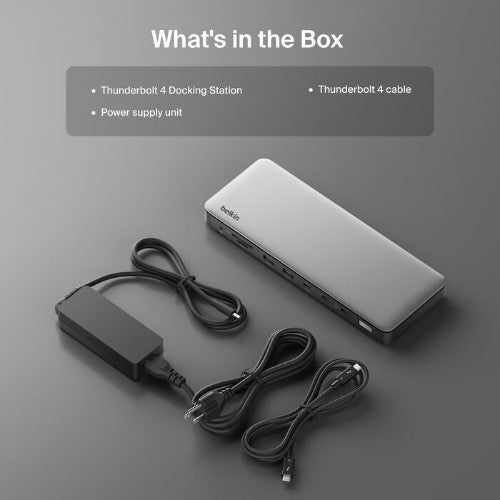 Belkin INC030TTSGY interface hub Thunderbolt 4 Gray