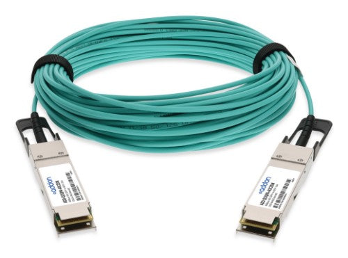 AddOn Networks ADD-QCIQPA-AOC25M InfiniBand/fibre optic cable 984.3" (25 m) QSFP+ AOC Aqua color, Silver