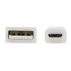 Tripp Lite U050AB-003-WH USB cable USB 2.0 35.8" (0.91 m) USB A Micro-USB B White