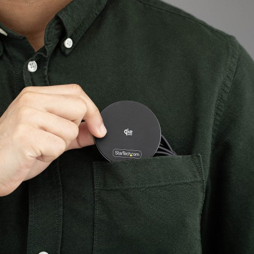 StarTech.com 1PB-WIRELESS-CHARGER mobile device charger Smartphone Black USB Wireless charging Indoor