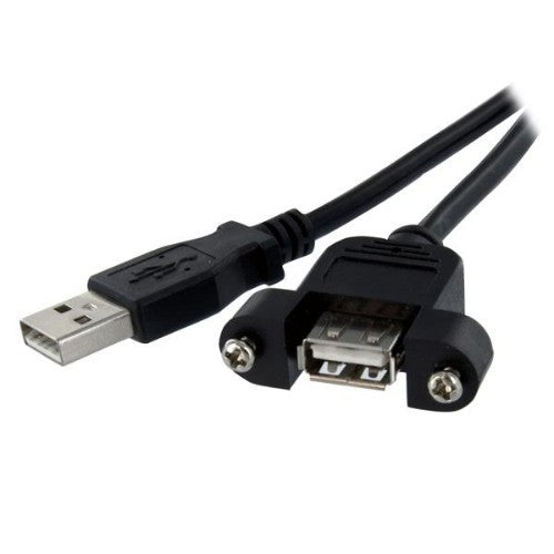 StarTech.com USBPNLAFAM1 USB cable USB 2.0 11.8" (0.3 m) USB A Black