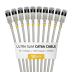 StarTech.com 6ASTP34GRS1FT10PK networking cable Gray 12" (0.305 m) Cat6a U/FTP (STP) Round